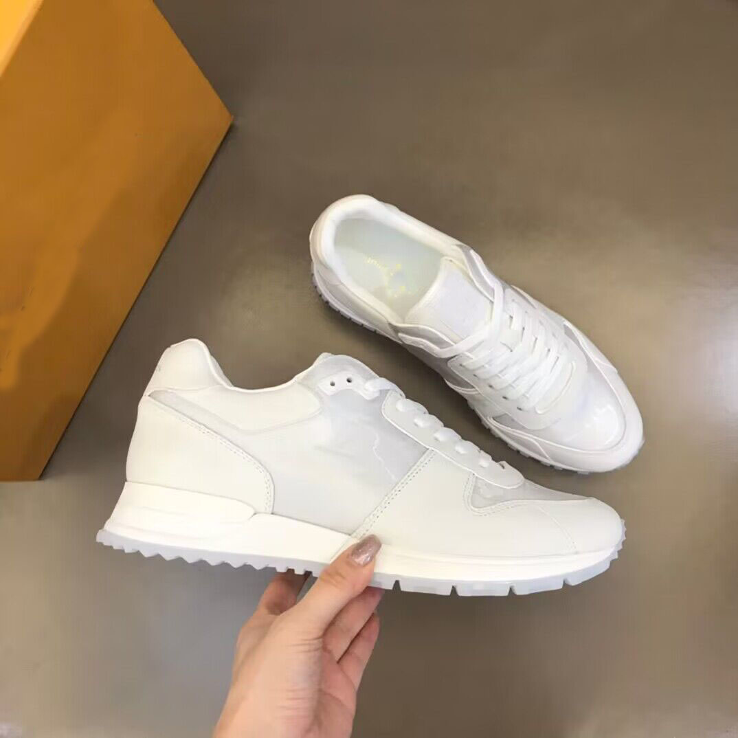 Famous Designer Run Away Men Women Sneakers Shoes Top Quality Grained Calfskin Leather Washed Suede Basket Superflex Rubber Sole Platform Skateboard