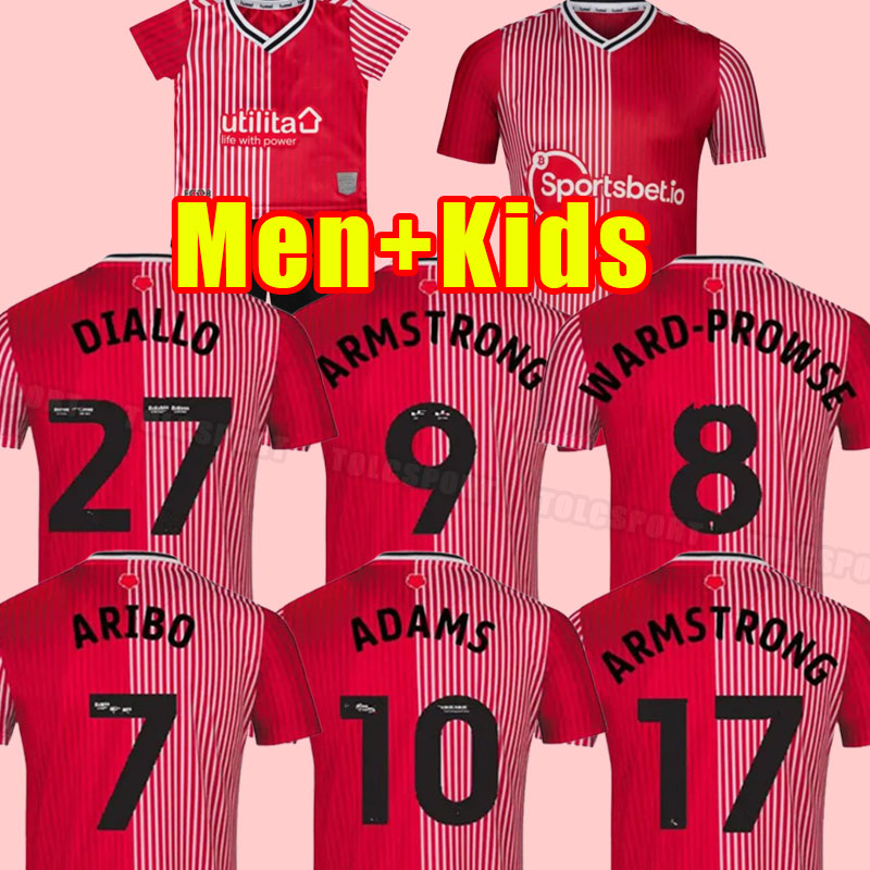 

WARD-PROWSE ELYOUNOUSSI 23 24 ADAMS SouthamptonS Soccer Jerseys REDMOND home AWAY 2023 2024 ARMSTRONG ROMEU Football shirt adult men kids Full Kits, Home+patch