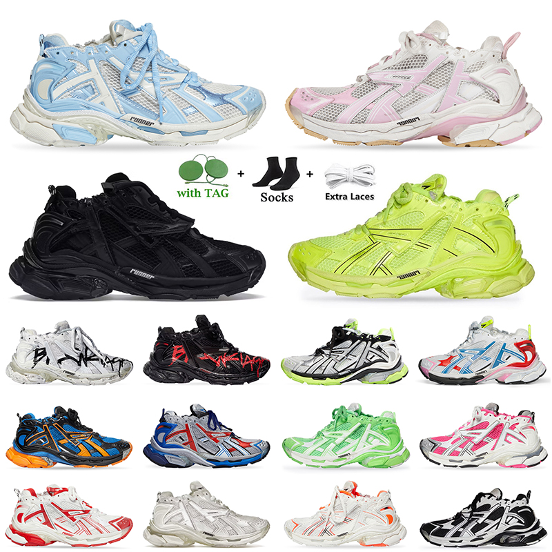 

2023 Women Men Designer casual shoes Runners Tracks 7.0 Transmit sense Trainers black white pink blue burgundy Deconstruction Balencaigas sneakers Size Eur 35-45, Color 36 35-46