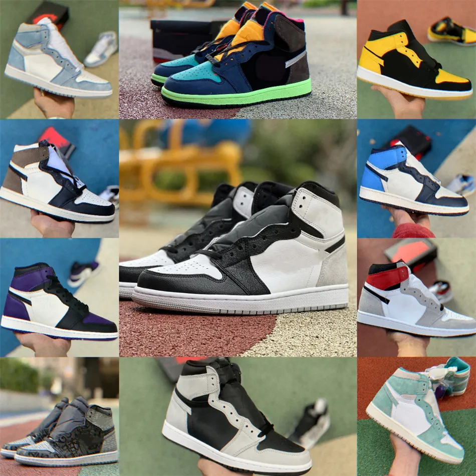 

Designers 1 1s High Sports Basketball Shoes Jumpman Mens Women Stage Haze Bio Hack Shadow 2.0 Bred New Love Banned Hyper Royal DARK MOCHA TW, Blue-ts