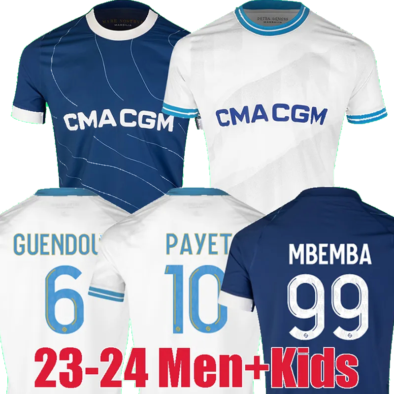 

Player Fans MBEMBA Kondogbia soccer jerseys 2023 2024 marseilles 30th Anniversary Jersey ALEXIS PAYET GUENDOUZI CLAUSS UNDER VITINHA football shiirts kids kit, Home kids sets