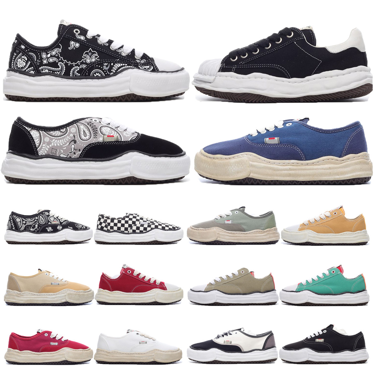 

luxury Designer Shoes Casual Shoes Maison Mihara Yasuhiro Canvas lace-up Men's Women Nigel Cabourn dissolving Sneakers Sole Sneaker Outdoor Sports Skate Sport, Color#9