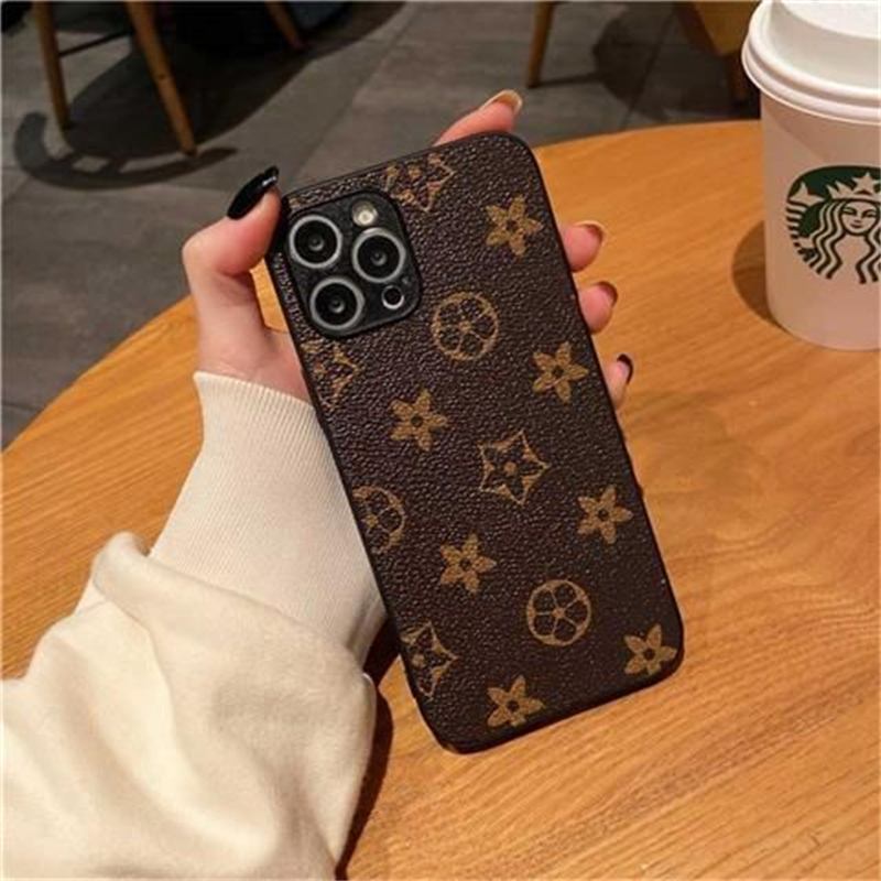 Cas de téléphone de designer de luxe Classique Marque de mode Téléphones antichoc CasesFor iPhone 14 Pro Max 13 12 11 Couverture arrière