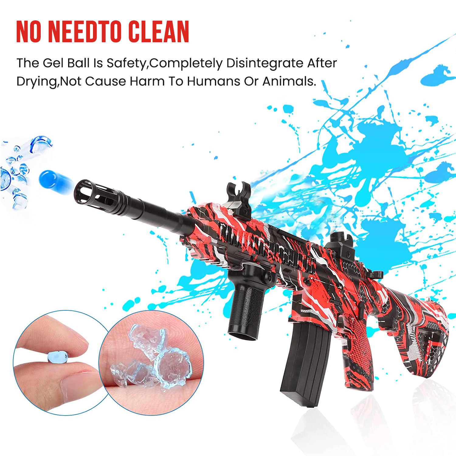 

Graffiti Electric Gel Blaster Gun Toy Eco-FriendlyBall Gun Automatic With 11000 Drop Goggles Outdoor Game for Children Adult Toy