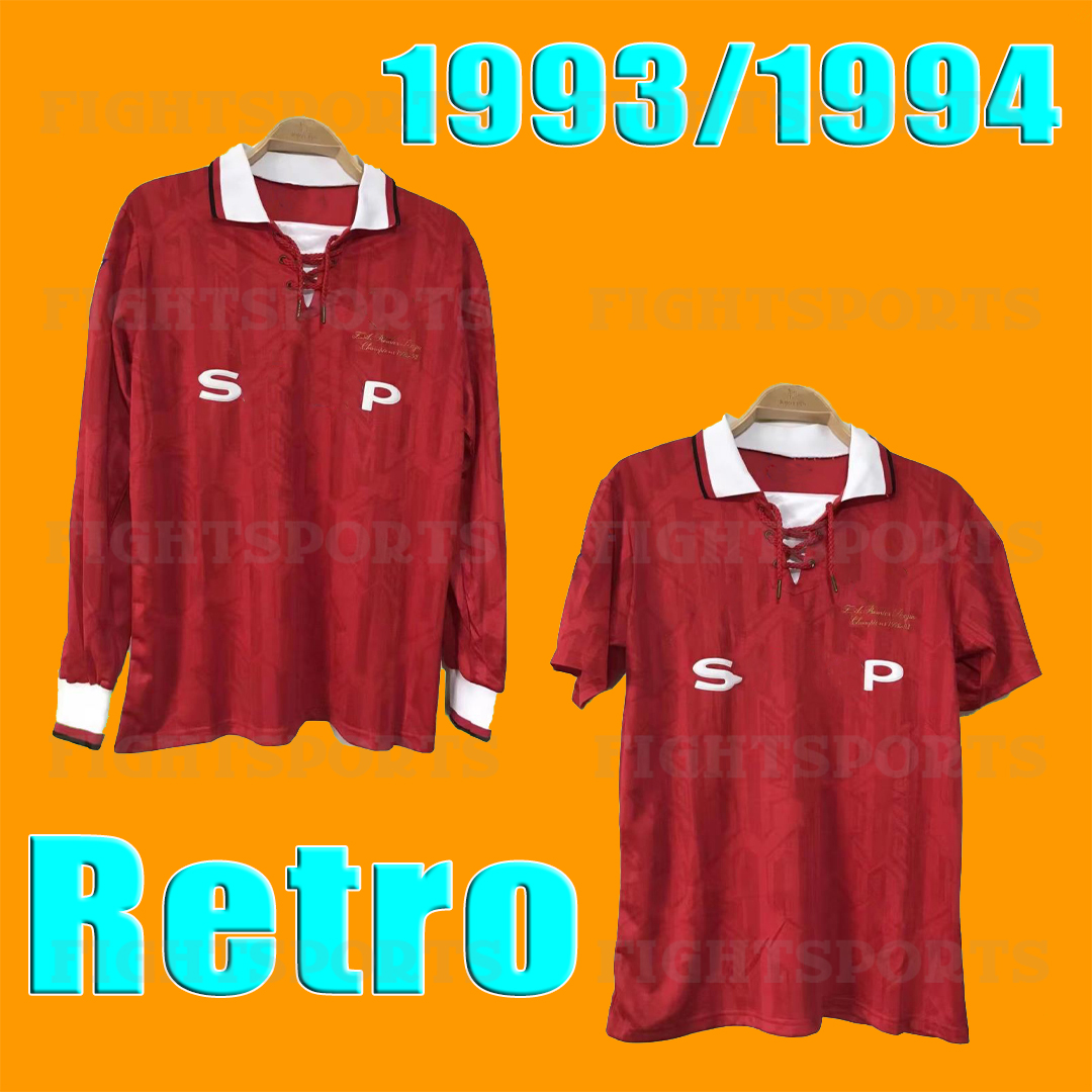 

Manchester Retro 1993 1994 soccer jerseys home red Football shirt 93 94 Vintage classic MAN UTD CANTONA BECKHAM ROBSON GIGGS long short sleeve S-2XL UNITEDS, 93 94 long sleeve