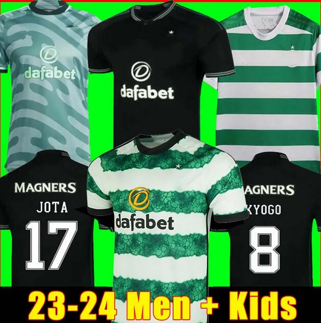 

22/23/24 Celtic Fourth Soccer Jerseys KYOGO JOTA AJETI Giakoumakis Daizen Carter-Vickers 2023 2024 McGregor ABADA TURNBULL STARFELT Men Kids Kit 3RD Football Shirts, Kids size