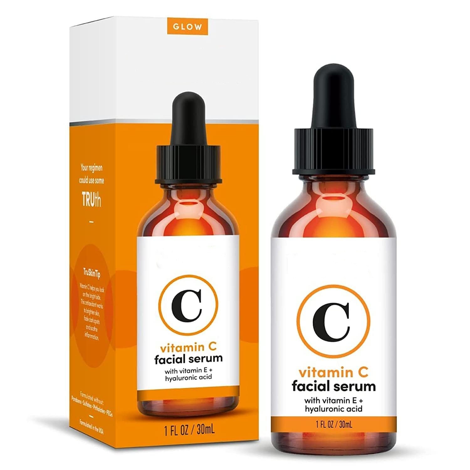 

TruSkin Vitamin C Serum Skin Care Whitening VC Facial Anti Aging Freckle Vitamin C Face Serum