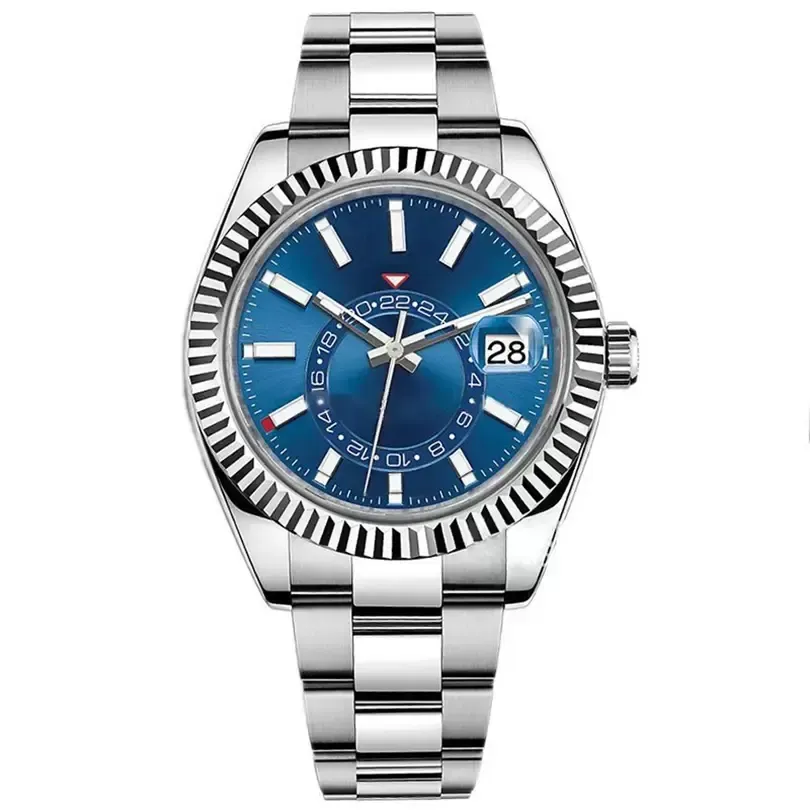 

Men's watch Automatic Mechanical 904L Stainless Steel Calendar 42mm Sky-Dweller Business Master Watch Top quality, Watch9