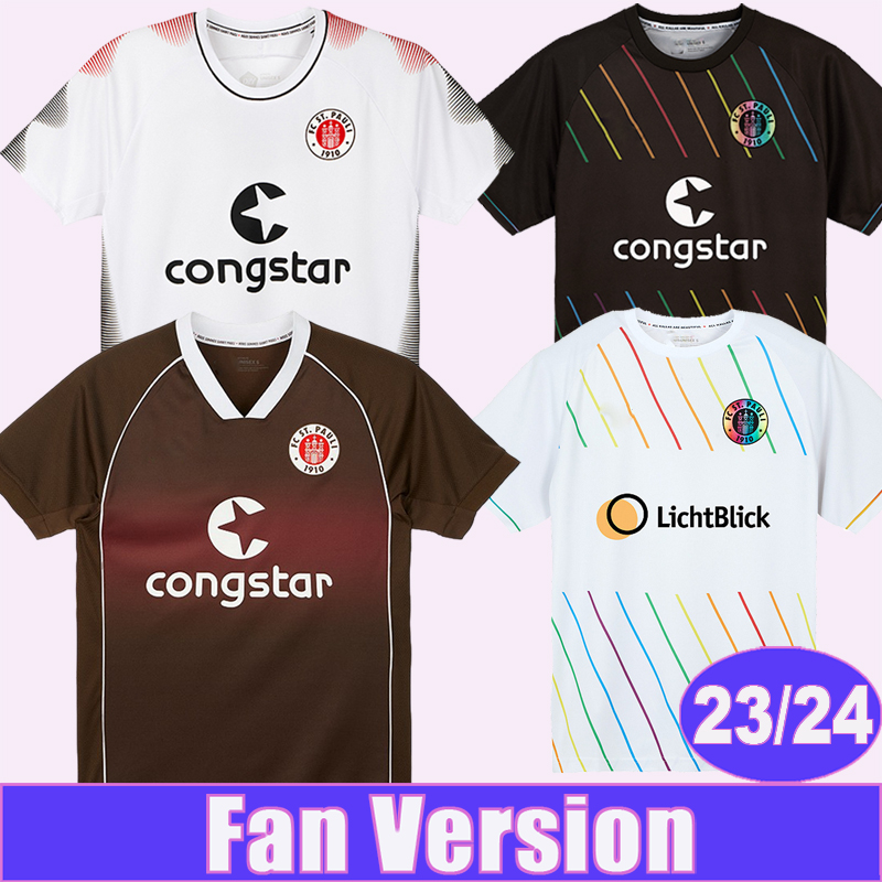 

2023 24 St. Pauli Mens Soccer Jerseys PAQARADA EGGESTEIN IRVINE OTTO HARTEL NEMETH MAURIDES Home Away Special Edition Football shirt Short Sleeve Adult Uniforms, Qm14024 23 24 home no patch