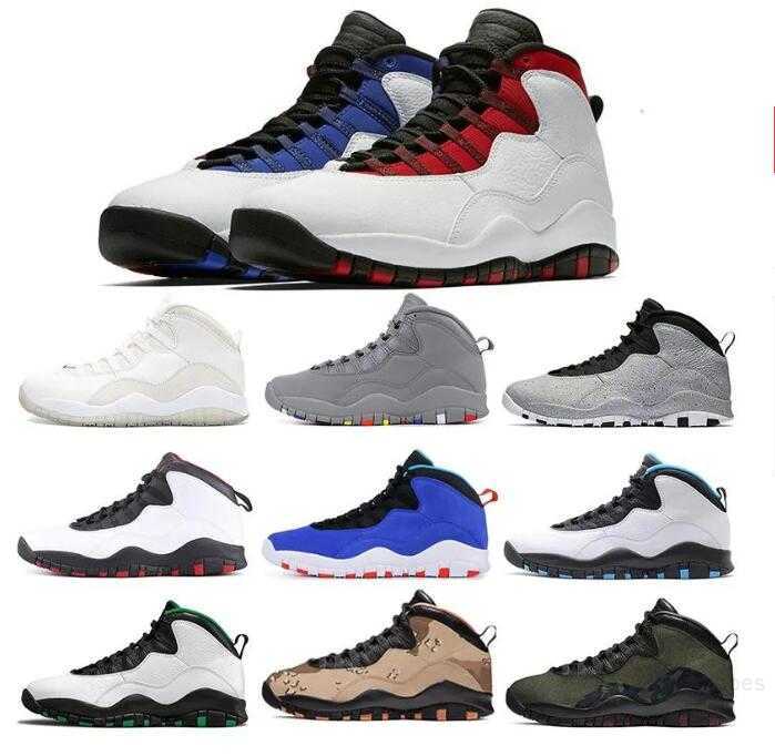 

Men Tinker Cement Jumpman 10 10s Basketball Shoes Ovo Black White Desert Camo Gs Fusion Red Smoke Grey Powder Blue Trainers Men Sneakers Sports