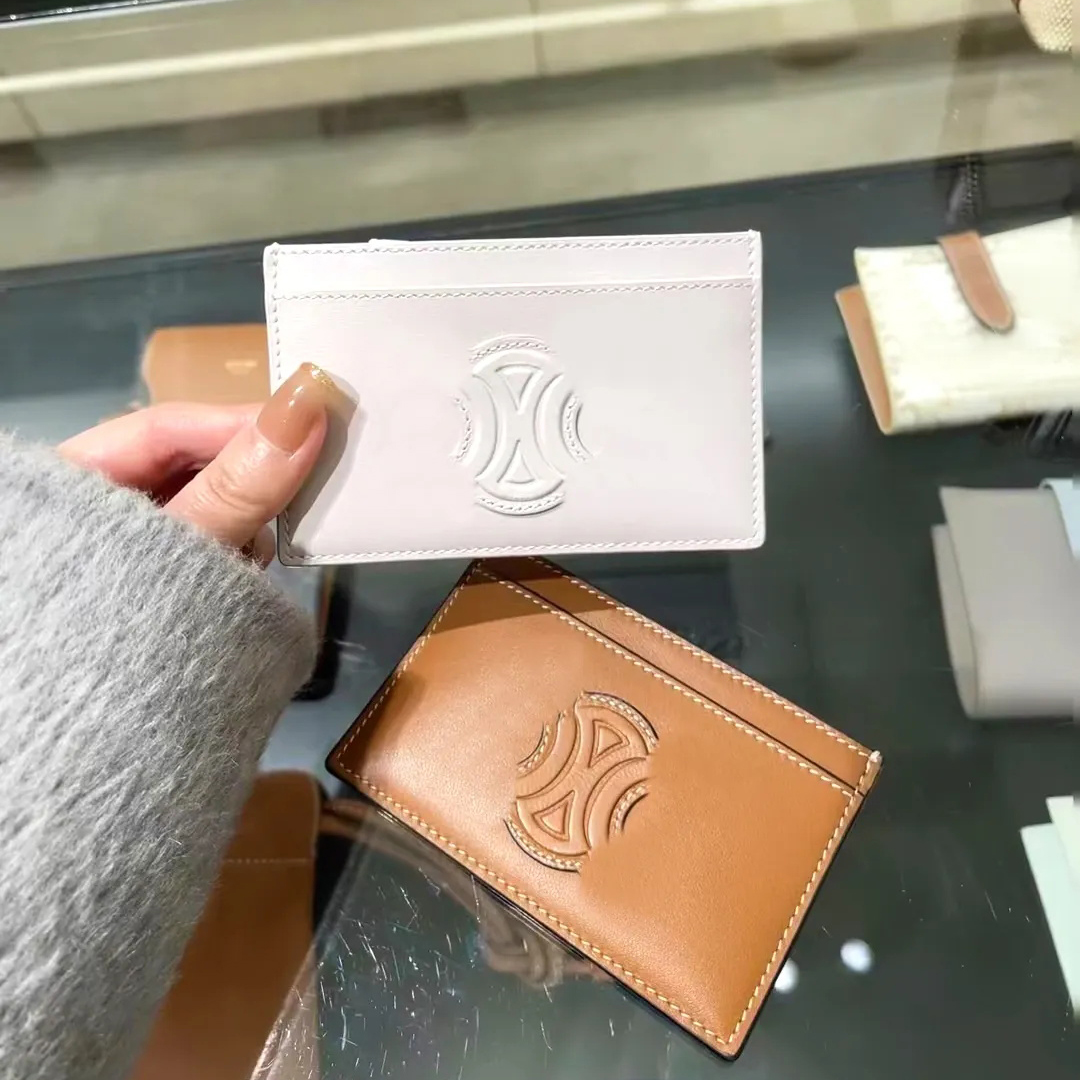 

Panchromatic classic Genuine Leather Card Holder Key Luxurys Designer Wallets Womens Mens passport Credit Cards Mini Coin Purses Handbag Fashion Clutch Wallet, Cl-mon0gram white black