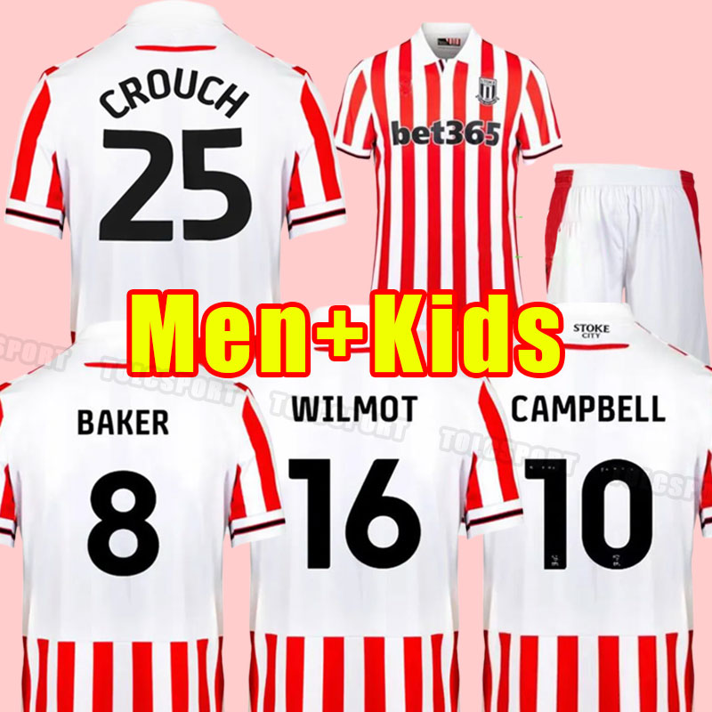

23 24 Stoke City MIKEL CAMPBELL soccer jerseys SMITH FLETCHER POWELL BROWN CLUCAS home Kits 2023 2024 Baker men kids kit Football Shirts Uniforms HOME, Third+patch