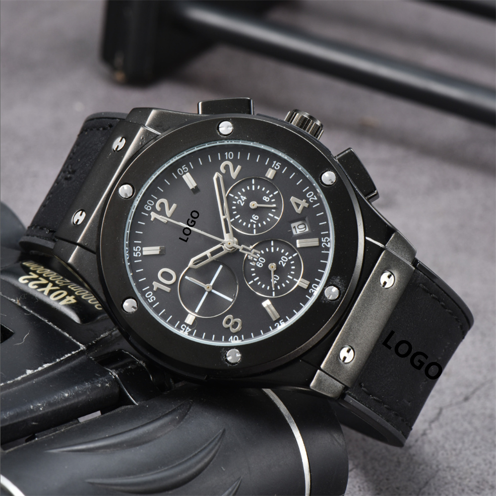

New Luxury Top Brand New hublox Same Style Mens Watch Multifunctional Chronograph Rubber Strap Automatic Date Quartz Watches Designer Movement High Quality Montre