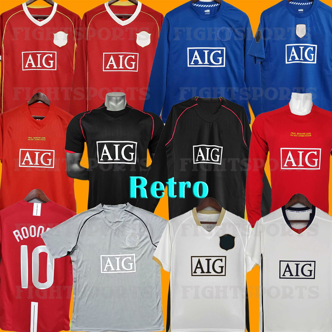 

MANCHESTER RETRO soccer jerseys Man Utd 2006 2009 Ronaldo CR7 ROONEY FOOTBALL SHIRTS UNITEDS 06 07 08 09 Vintage NANI VIDIC BERBATOV GIGGS goalkeeper long sleeve