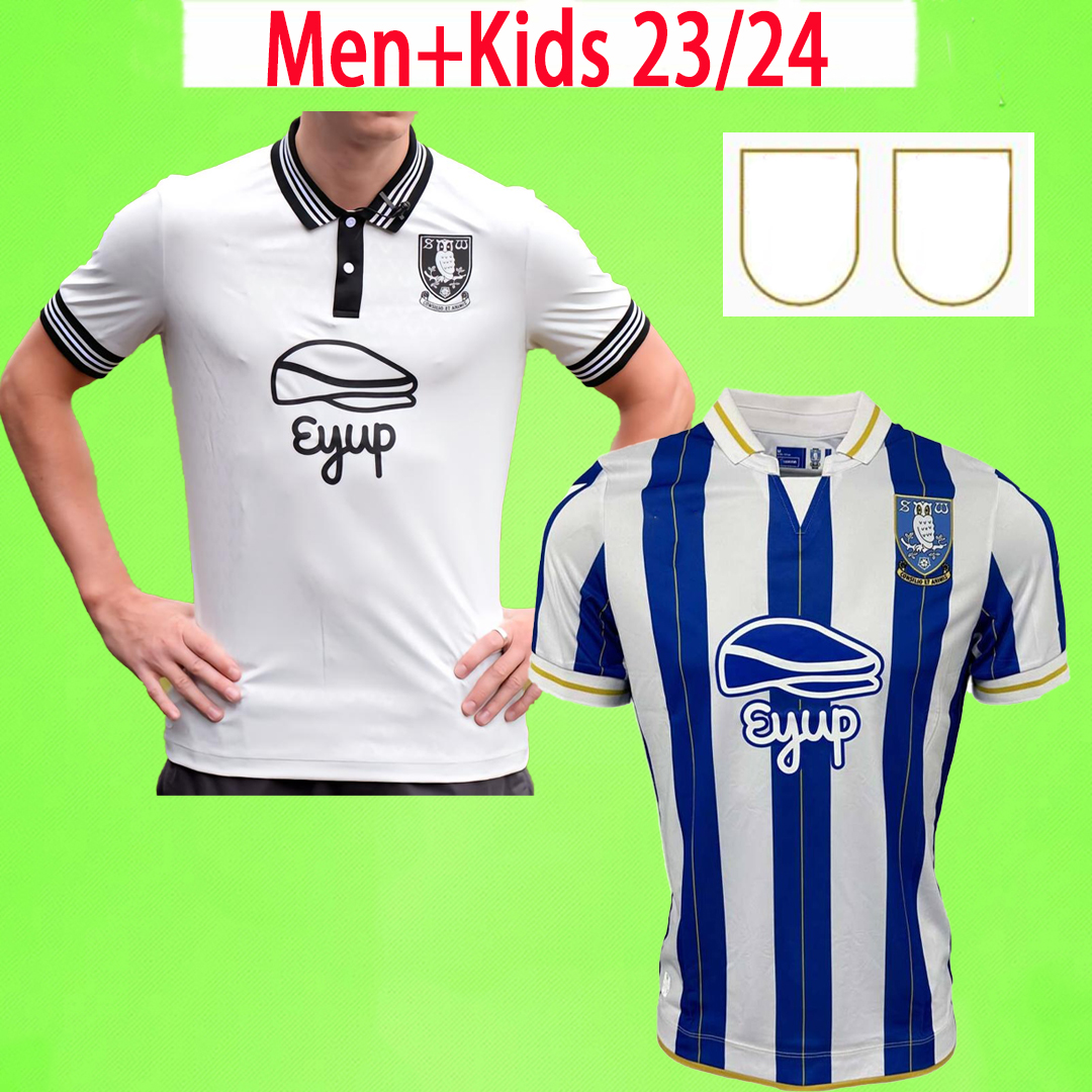 

2023 2024 Sheffield Wednesday soccer jerseys Men sets Kids kit 23 24 football shirts T boys home away blue white uniform SMITH BANNAN PALMER VAULKS LORFA PATERSON WIKS, 22/23