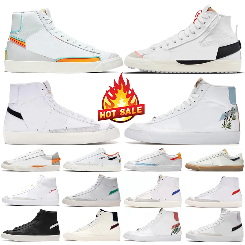 

Blazer Shoes Casual Shoes Mens Trainers Designer Shoe Platform Sneakers Vintage Blazers Multi Color High Pomegranate Jumbo Pink Mid 77, Box