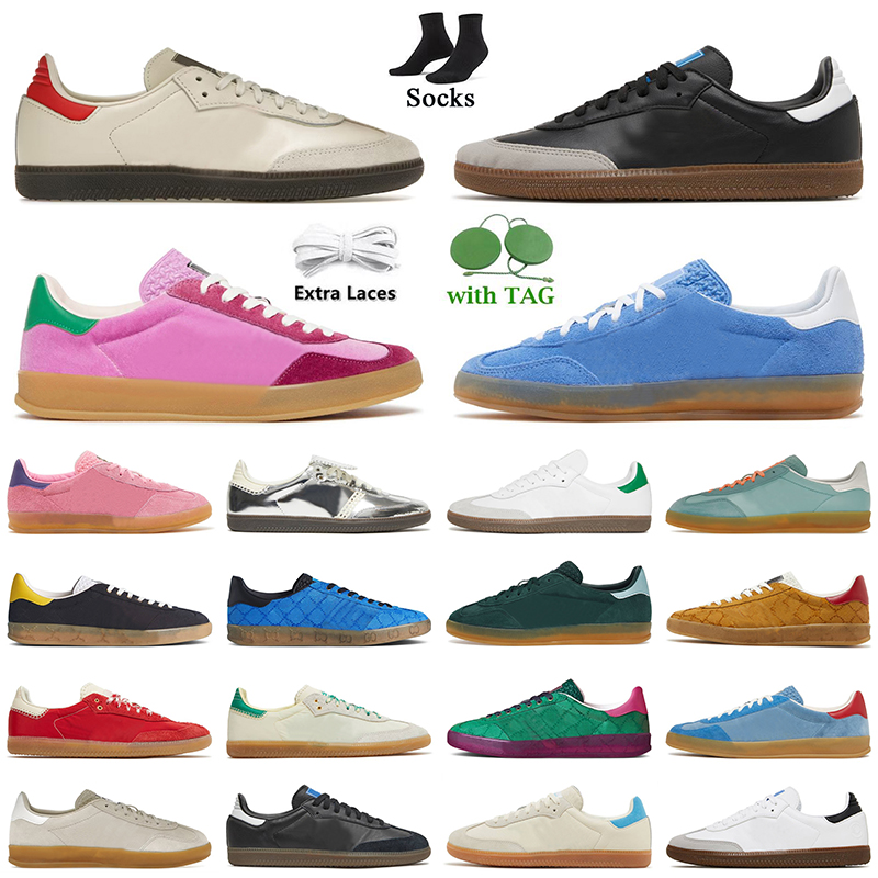 

OG Original Designer Running Shoes Vegan White Black Gum Red Trainers Suede Pink Velvet Wales Bonner Cream Silver Metallic Collegiate Green Platform Sneakers, D37 ajax cream