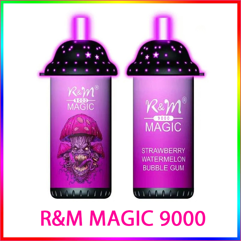 

Authentic R&M MAGIC 9000puff Disposable Vape E cigarettes Kit rechargeable with 9000 puffs 16ml pods LED Starlight Headliner flashlight 20 flavors cigvapes