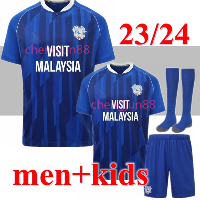 

23 24 Cardiff RALLS Soccer Jerseys PHILOGENEP RINOMHOTA COLWILL RATCLIFFE O'DOWDA Home 2023 2024 kids kit Football Shirts Kids Kit top 888, Adult kit
