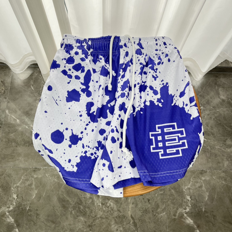 

23ss Summer Europe Beach Shorts Men Polyster Swimwear Mesh Swimming Trunks Middle Pants Unisex Streetwear Tie Dye Jogging Short Bottoms 7-5, 8590 purple