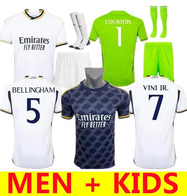 

BELLINGHAM MBAPPE soccer jerseys 23/24 VINI JR. MODRIC VALVERDE football shirts kids kit player version RODRYGO TCHOUAMENI E.MILITAO KROOS ALABA CAMAVINGA 2023 2024, Kids size