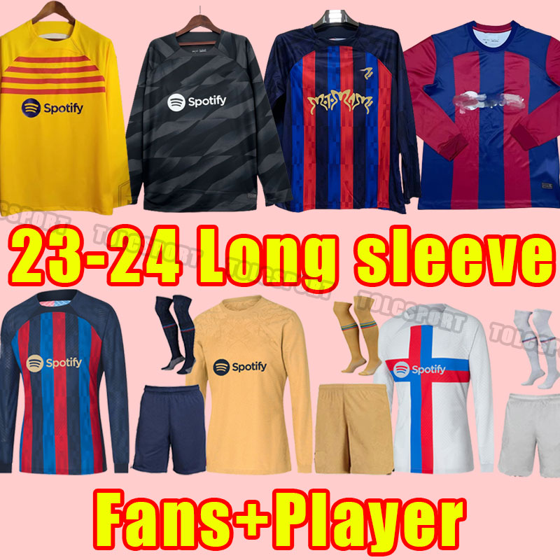 

2023 ANSU FATI PEDRI soccer jerseys 23 24 LEWANDOWSKI GAVI ADAMA FERRAN RAPHINHA F. DE JONG DEST shirt men bARCELONA fans version long sleeve home away third RAPHINHA
