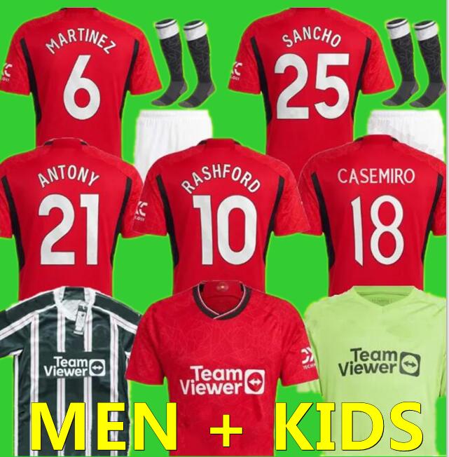 

23 24 SANCHO soccer jerseys home BRUNO FERNANDES RASHFORD football shirt away 2023 2024 men kids MANS UTDS MARTINEZ CASEMIRO ANTONY MANCHESTERS Garnacho Fans Player