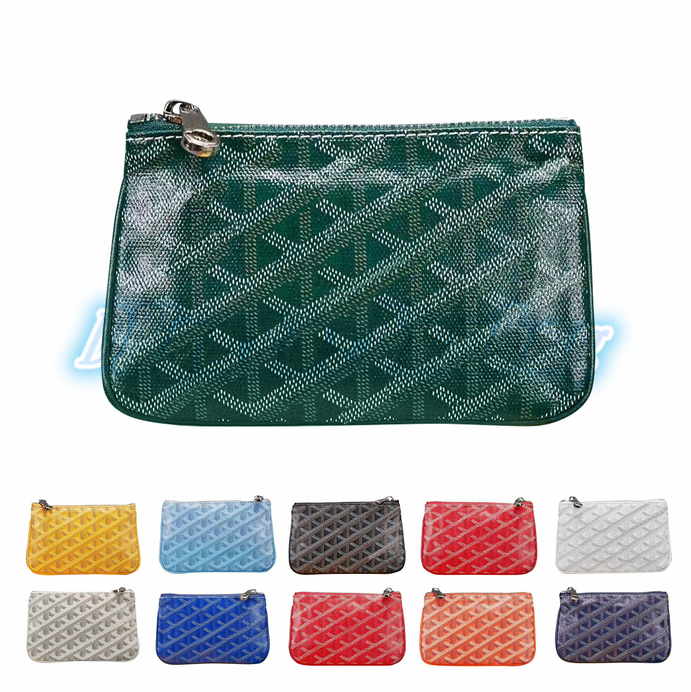2023 new Card Holders with box 14 colors Coin Purses classic Designer wholesale Standard mini purse cowhide banknote Women keychain Key Wallets men
