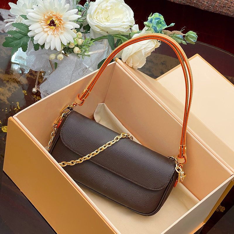 

Designer Wallet On Chain Ivy Hobo Bags Luxury Shoulder Bags 1:1 Quality Genuine Leather Handbags 23.5CM With Box ML209, M81911