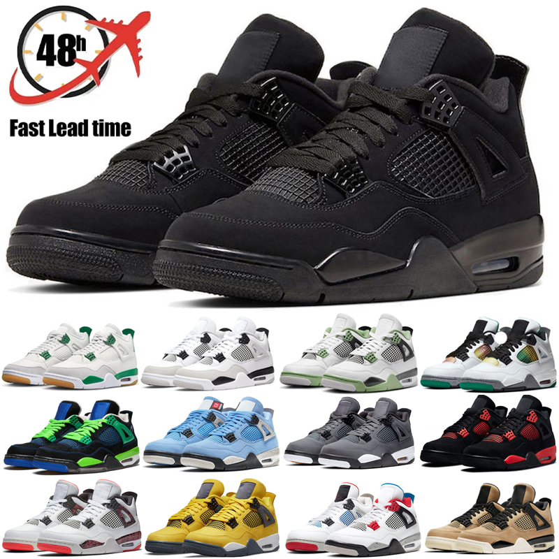 

Jumpman 4s Men Basketball Shoes Cardinal Red University Blue Lightning Black Cat Fire Red White Oreo Retro Things Sports Sneakers Women Trainers, Color #48