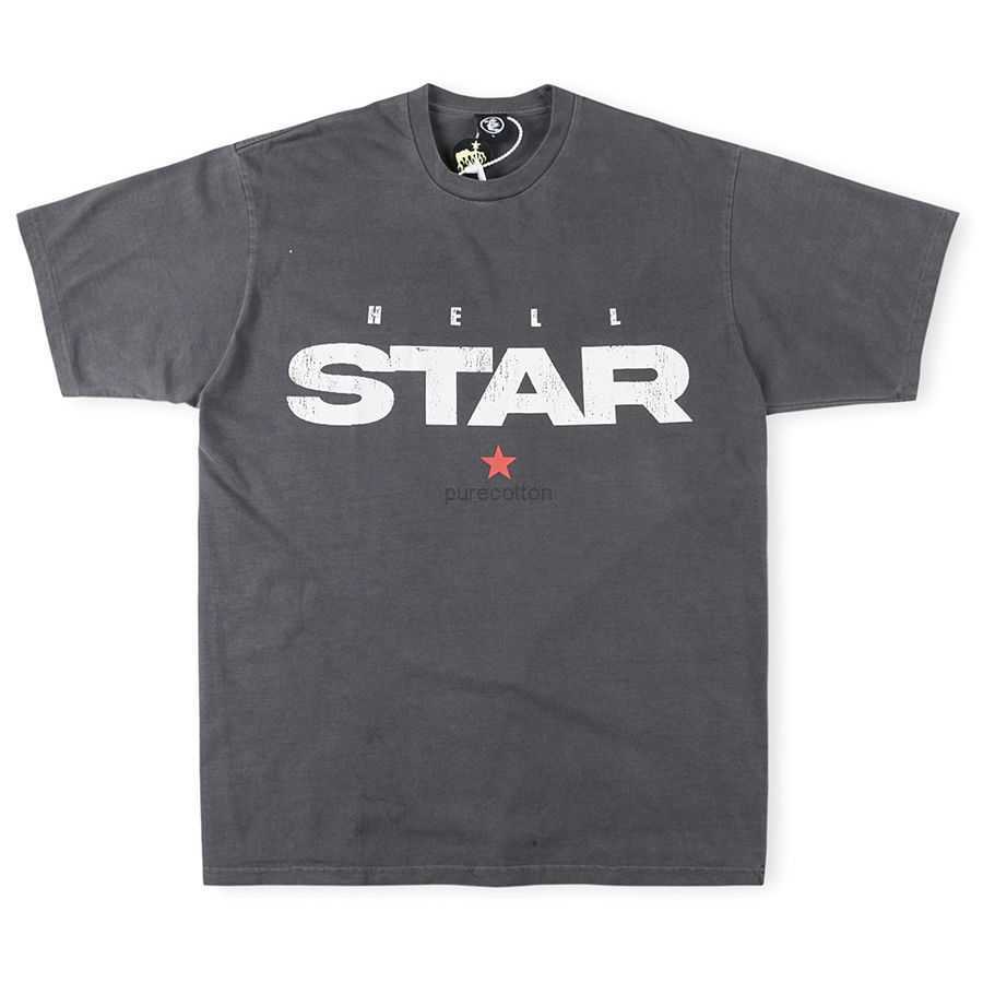 

Designer Fashion Clothing Tees Tshirts Hellstar Studios Path to Paradise Tee Angel Printed Men's Short Sleeve T-shirt Rock Hip hop, Gray