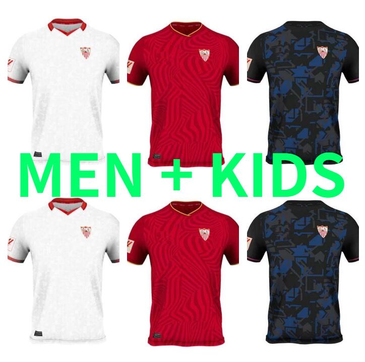 

23 24 LAMELA Sevilla FC soccer jerseys FINAL PAPU GOMEZ football shirts I.RAKITIC L.OCAMPOS J.NAVAS SUSO MUNIR Y.EN NESYRI 2023 2024 home away RAFA MIR Menkits Kids kit