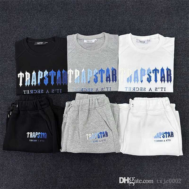 

Summer Cotton Mens Tracksuits Designer Gradient Rainbow Letter Embroidery T-shirt Shorts 2 Piece Set High Street Sports Suit, 612 top grey