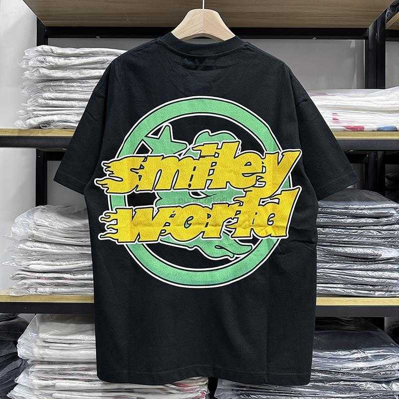 

Designer Fashion Clothing Tees Tshirts American Style Hellstar Studios Save the Earth Printed Mens and Womens Loose Fitting Short Sleeved Summer Trendy Tshirt Rock, Black