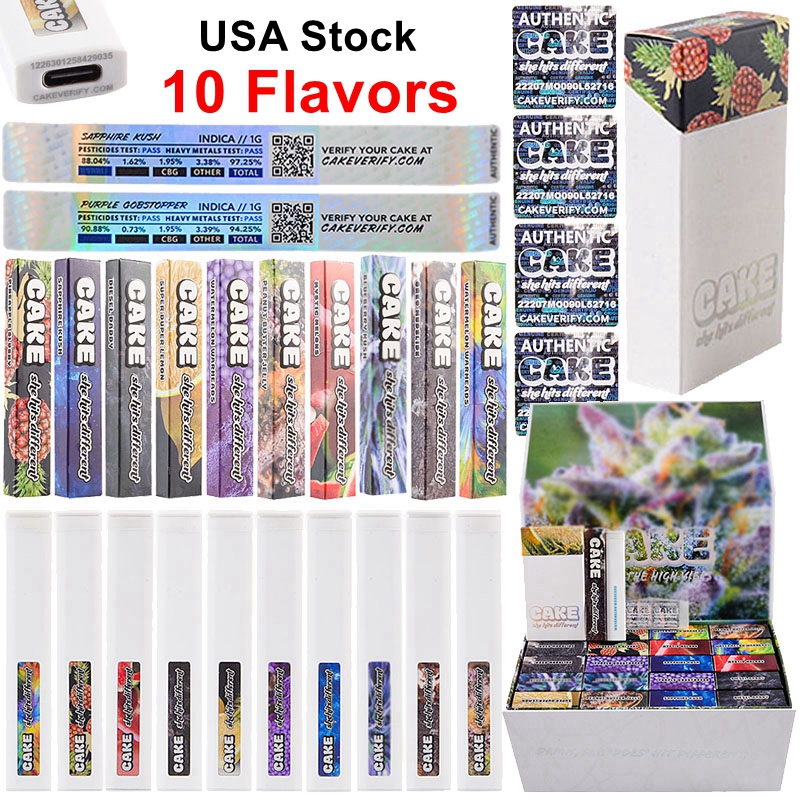 

USA Warehouse Cake Gen 6 5 4 2 She Hits Different Disposable Vape Pens Empty 1ml Device Pods Rechargeable 280mAh Battery For Thick Oil Carts 10 Flavors E Cigarettes