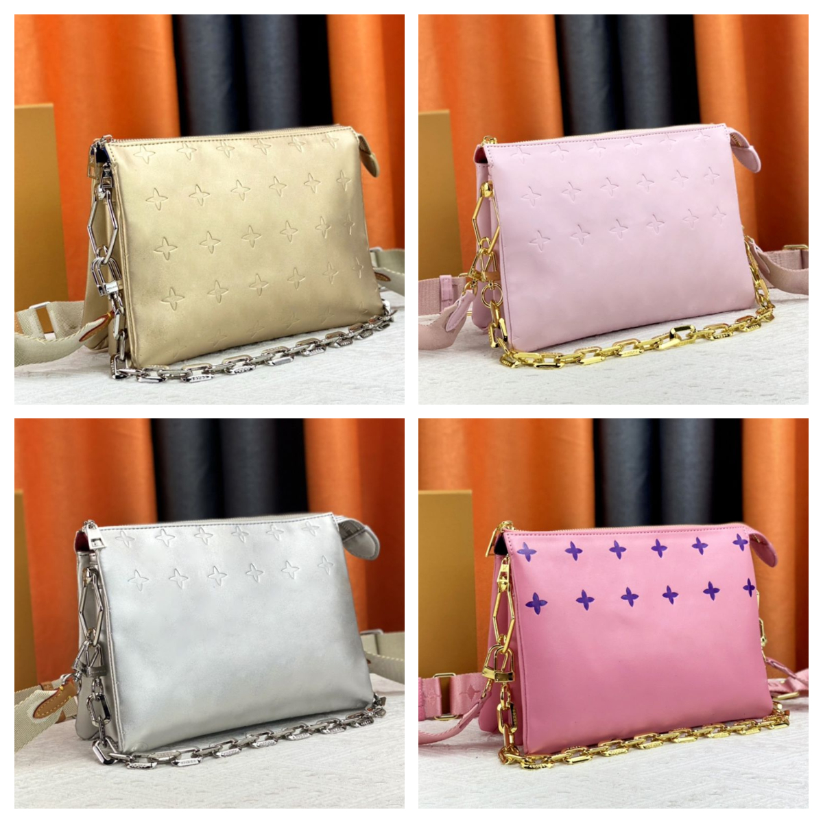 

Leather Fashion ladies shoulder bag designer handbag chain crossbody bag wide shoulder strap single shoulder bag clutch bag large capacity messenger Underarm bag, Lbs14