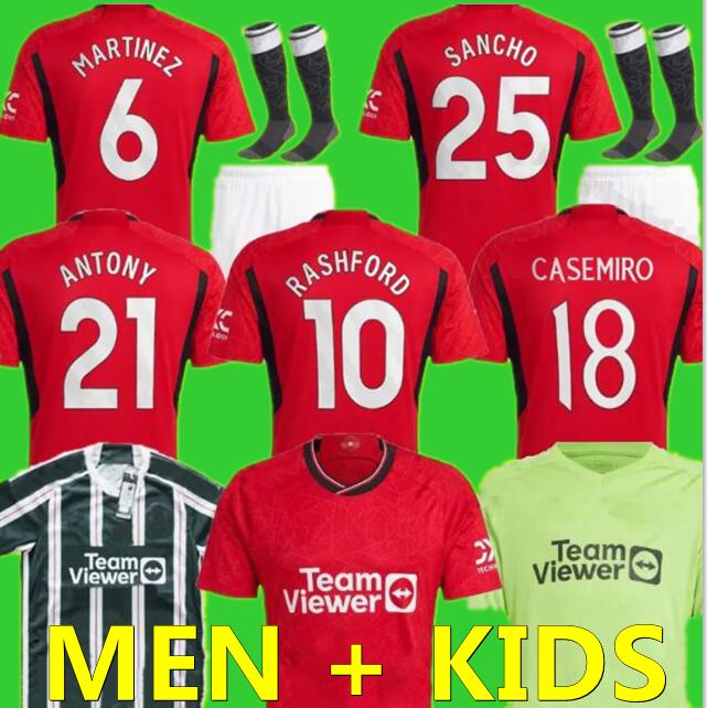 

23 24 SANCHO RASHFORD soccer jerseys MARTINEZ 2023 2024 football shirt B. FERNANDES men kids kit VARANE FRED ANTONY ERIKSEN CASEMIRO McTominay fans Player version