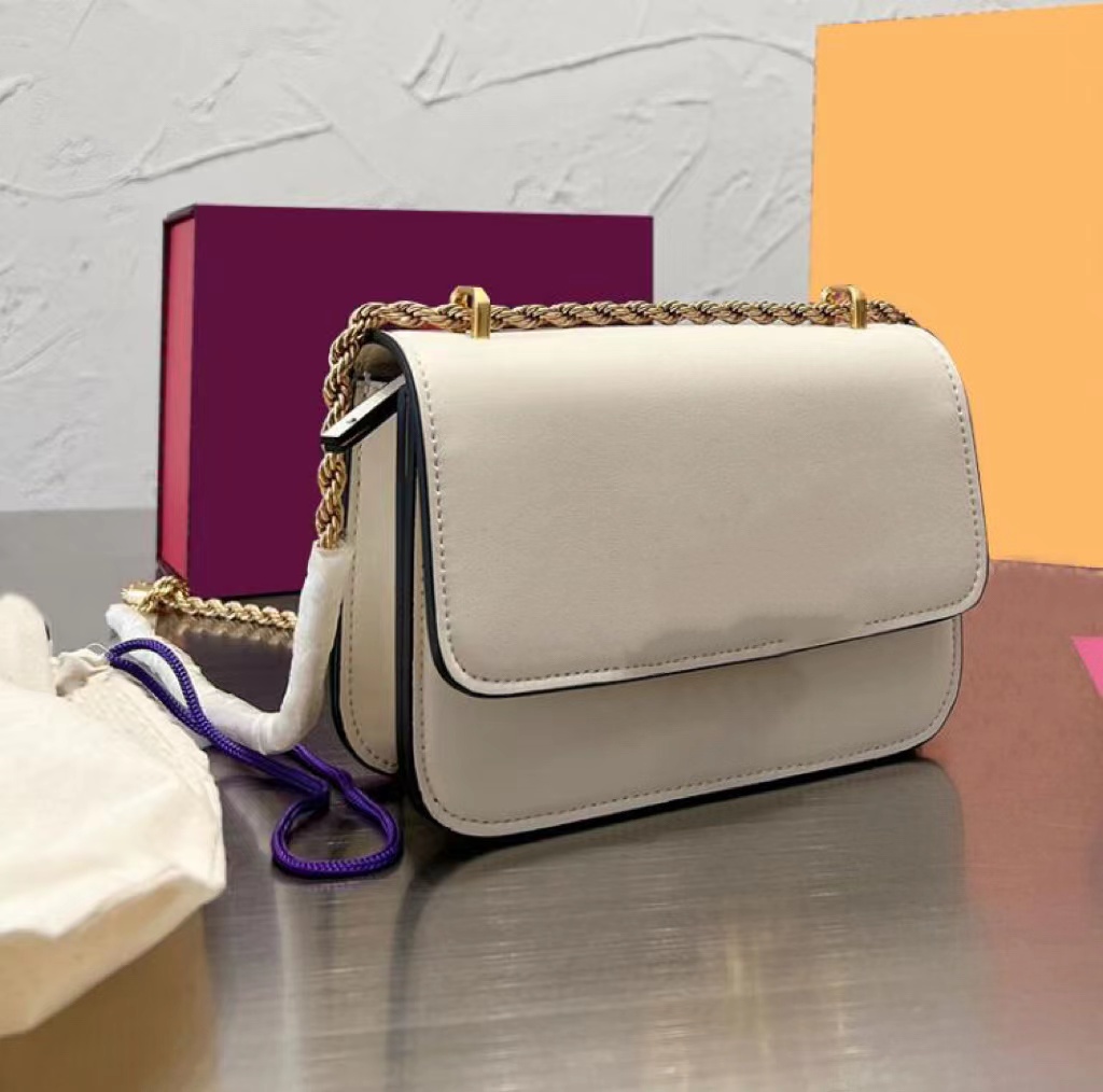 

2023 Classic Luxury Chain Bags Fashion Plaid Flower Brand Wallet Vintage Ladies Brown Leather Handbag designer shoulder bag with box, #3