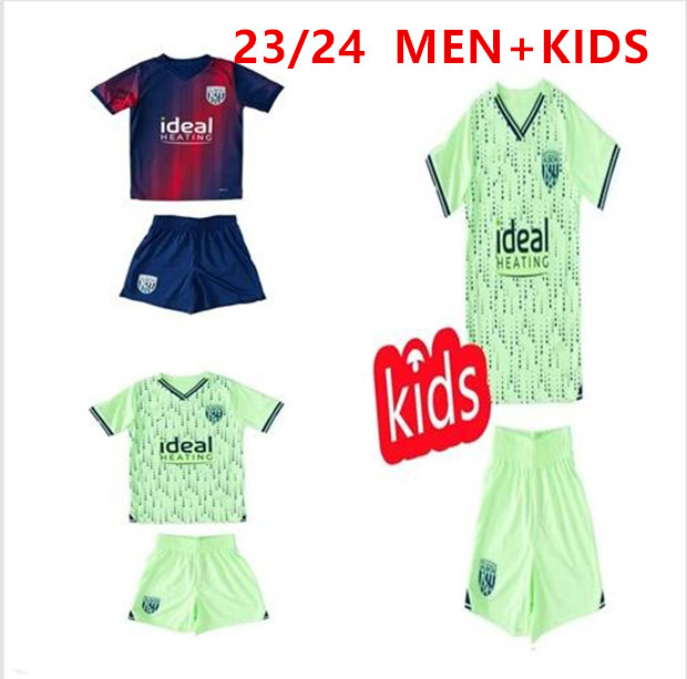 

23/24 WEST Bromwich Soccer Jerseys LIVERMORE DIANG BRUNT Albion football shirt Away Robson-Kanu PHILLIPS Men Kids kit sets uniforms 16/2XL