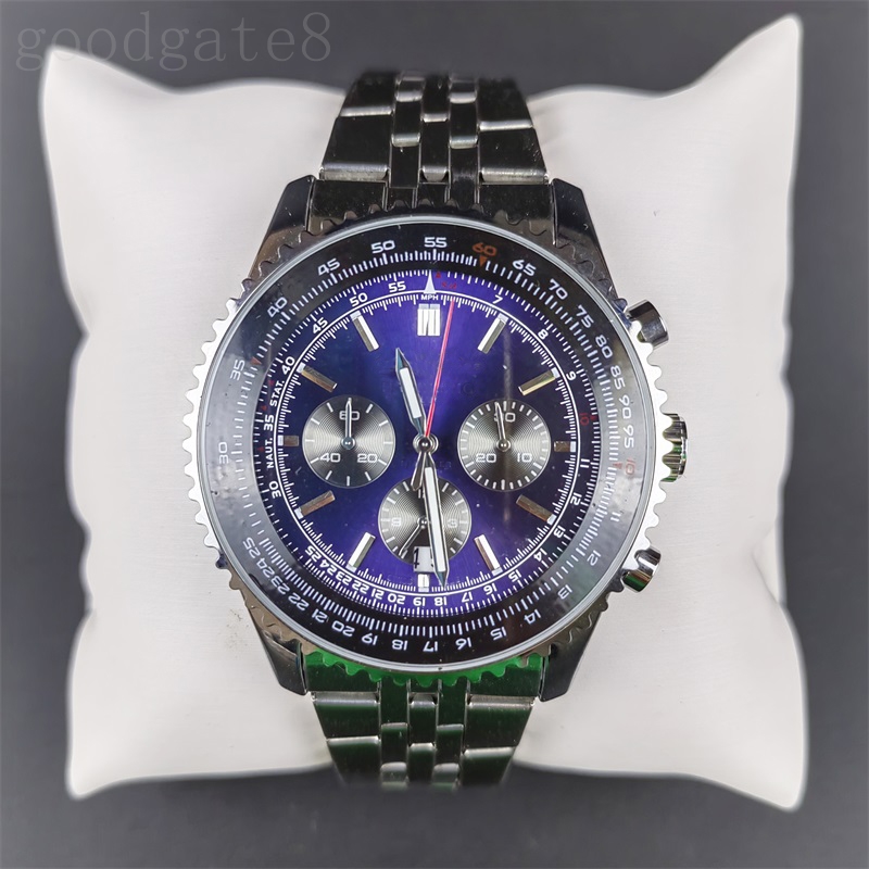 

Luxury watch mens designer watches high quality 50mm leather strap blue green white dial B01 reloj sapphire navitimer popular luxury watch fashion xb010 C23, 10#