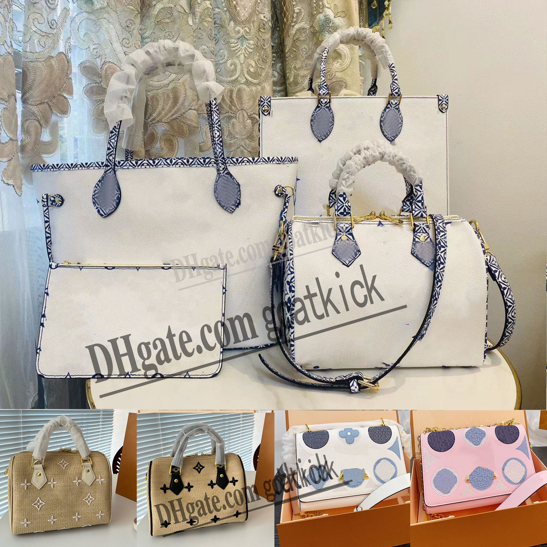 

BY THE POOL BAGS Crochet highlights capsule fashion Wallet Handbags Purses Leather Luxurys Designer Women pochette purses Shoulder Crossbody Lock Flap Chain Bags, 55