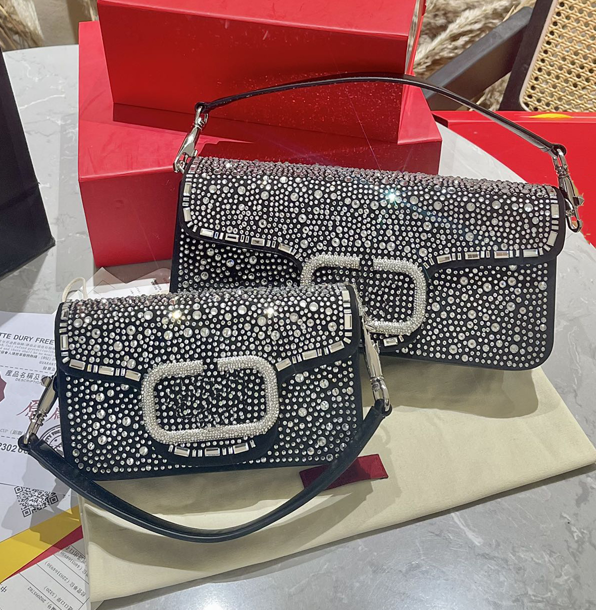 

2023 Designers Crystal bag Chain Bag Classic Luxurys Genuine leather