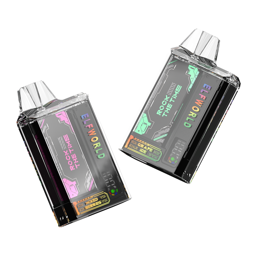 ELF WORLD TRANS Pro 9000 puffs Electronic Cigarette Disposable vape with 750mah Rechargeable Battery 16ml Pod Mesh Coil Cartridge-image-710128301