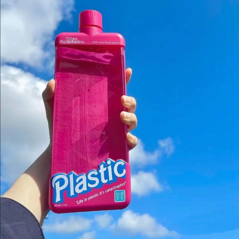 

Fashion Urban Sports Bottle 500ml Water Cup Outdoor Fitness Flat Bottle Eco-friendly Antibacterial Juice Water Bottle, Customize