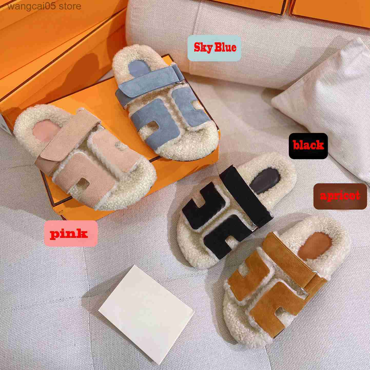 2026 Designer laine classique fond plat en cuir bain plage deuxième oncle pantoufles luxe été femmes sandales T260117