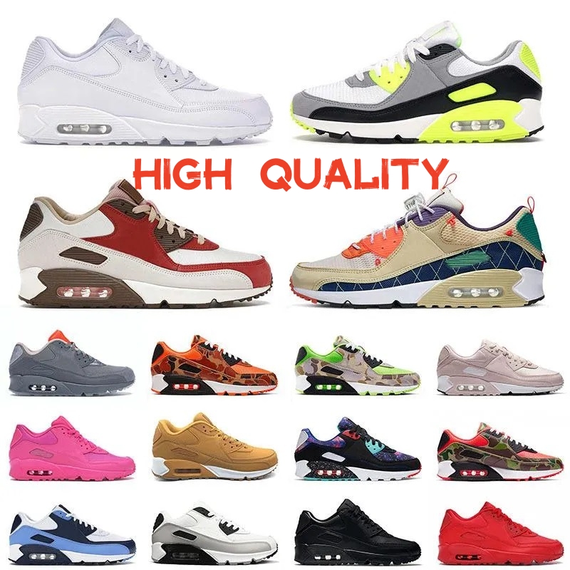 

2023 Classic air90 90s Men Women Running shoes Max 90 designer OG Bred AM Total Be True Camo Green Grape Infrared London men trainers Sneakers max Eur 36-Eur 45, 10