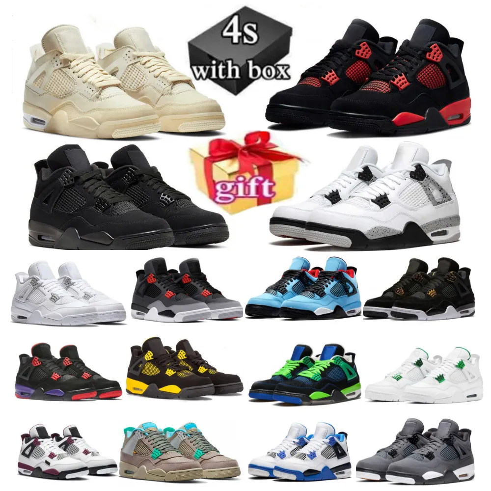 

basketball shoes 4 sail designer air men shoes retror 4s women shoes sneakers shoes low military black canvas Orio University blue black cat, J1