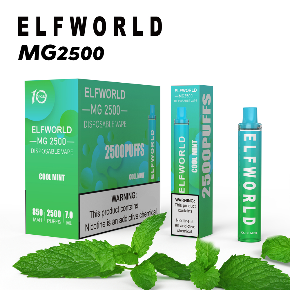 ELFWORLD MG2500 disposable cigarettes vape pen 2500 puffs 17350 850mah high quality battery 7ml pod cartridge-image-567272727