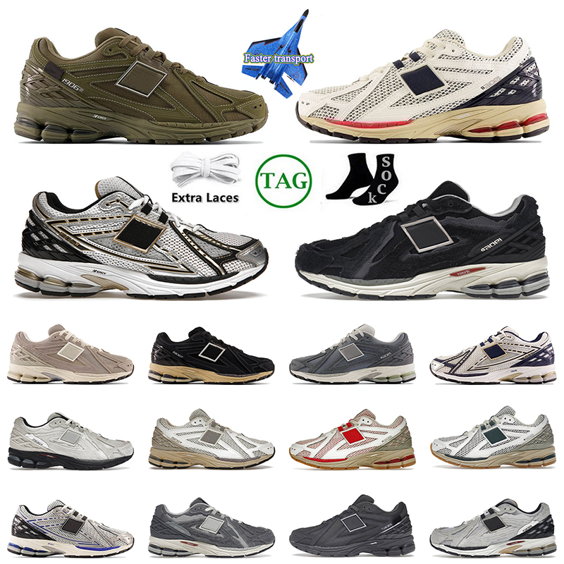 

New 1906 R 1906R Men Running Shoes 1906s Sneakers Sea Salt Marblehead White Red Silver Metallic Blue Runner The Downtown Run Mens Women Trainers Sports Outdoor 36-45, C28 protection pack reflection