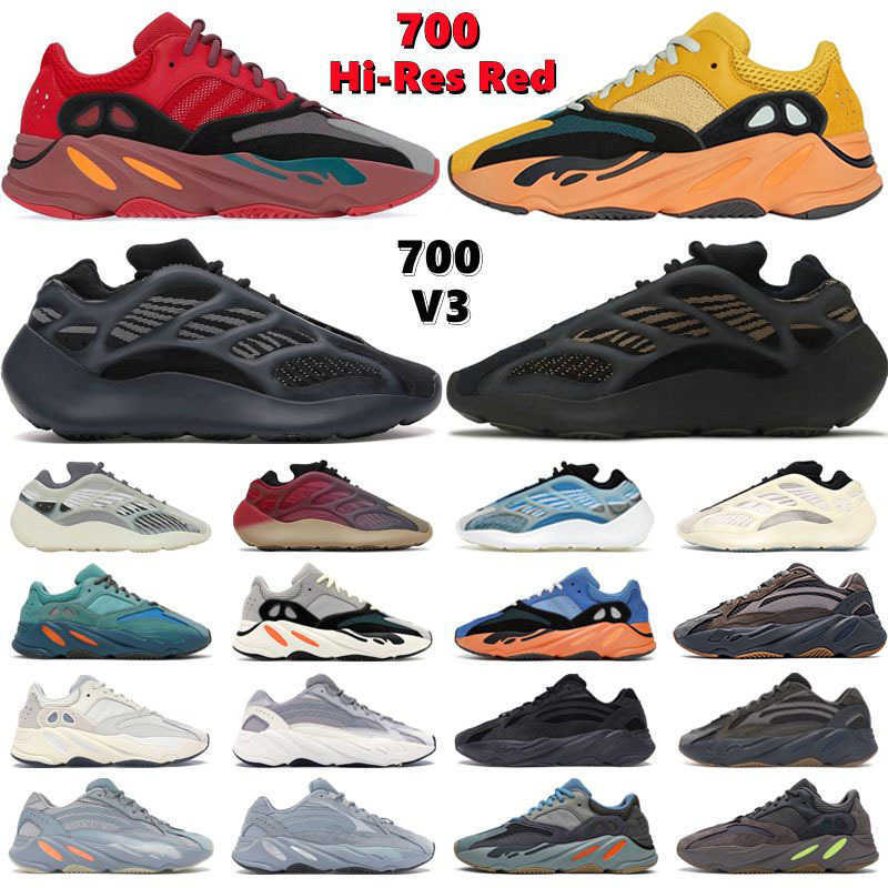 

3M Reflective 700 v2 Running Shoes Static Inertia Wave Tephra Solid Grey Utility Black Designer Men Women Sport yezzies yeezies Sneakers Eur 36-45 7, 20